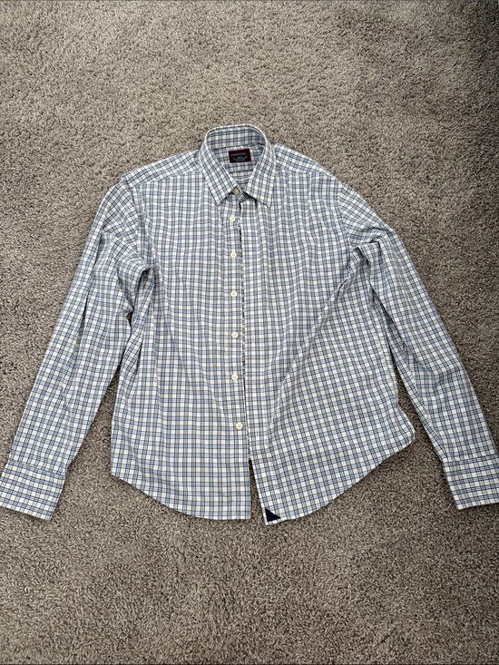 UNTUCKit Other - UNTUCKit Men's Blue and White Plaid Dress Shirt